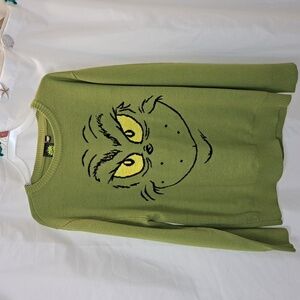 Green Grinch Sweater Xl Kids, & fits XS womens Great Condition Christmas